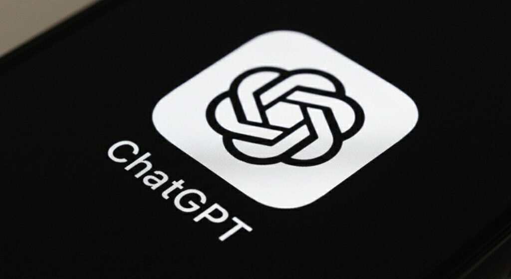 لوجو شات جي بي تي على شاشة هاتف