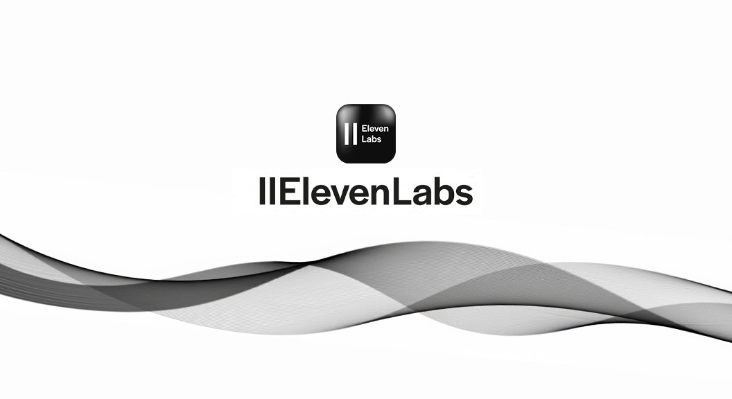 لوجو elevenlabs على خلفية بيضاء